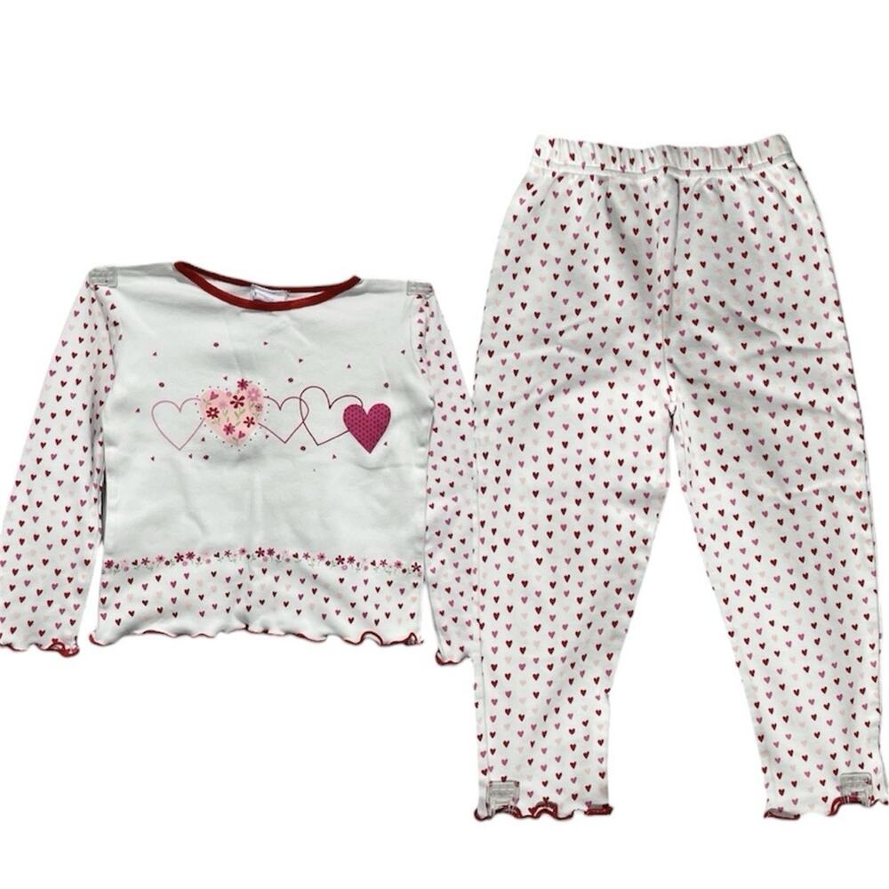 Vintage 90s KRU Girls Valentine's Day Heart Set Size 4T Love Hearts Top Pants